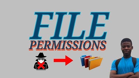 Linux file PERMISSIONS explained...