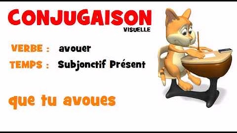 FRENCH VERB = avouer = Subjonctif Présent