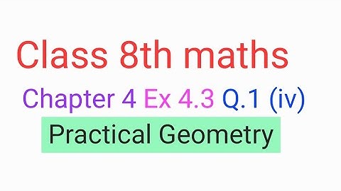 Class 8th maths | Chapter 4 | practical geometry Ex 4.3 Q1 iV) Rectangle OKAY