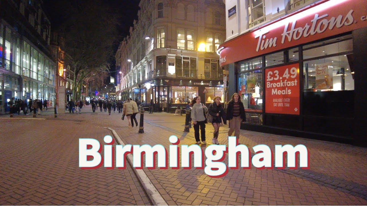 Birmingham City Centre early evening walk Sights and sounds of the