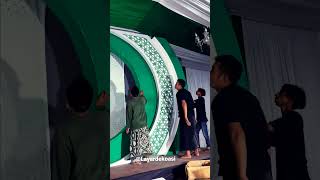 Dekorasi Moderen tema hijau 1 Abad NU.