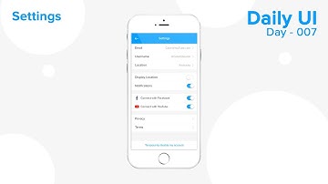 Daily UI - Day 007 - Settings