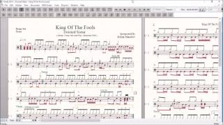Drum Score World (Sample) - Twisted Sister - King Of the Fools