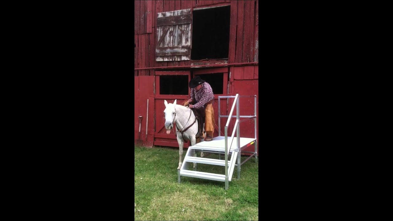 ez access platfom used to mount a horse portable YouTube
