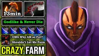 HOW TO CRAZY FAST FARM LIKE A 9K ANTI MAGE 13Min Battlefury + Ultra Instinct 870 GPM DotA 2