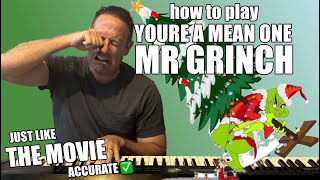 Get Your Grinch On - You're A Mean One Christmas Piano Music - Lessons With Shawn - Tutorial