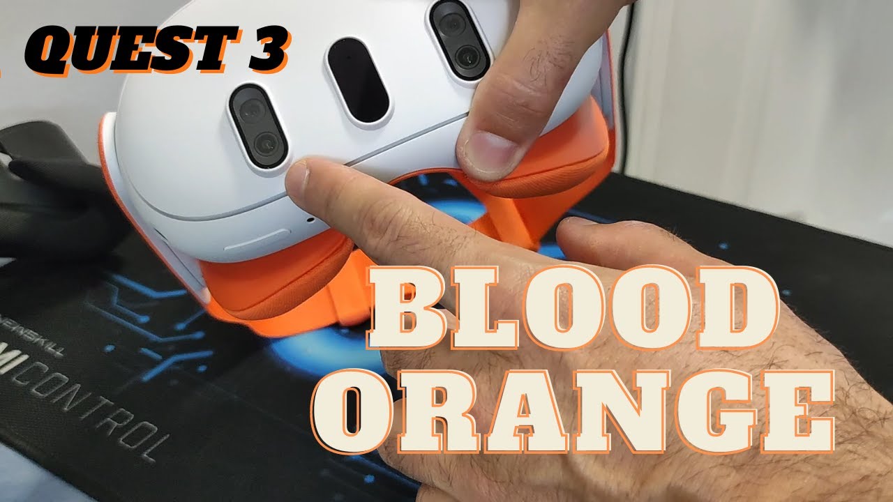 Meta Quest 3 Facial Interface & Head Strap - Blood Orange