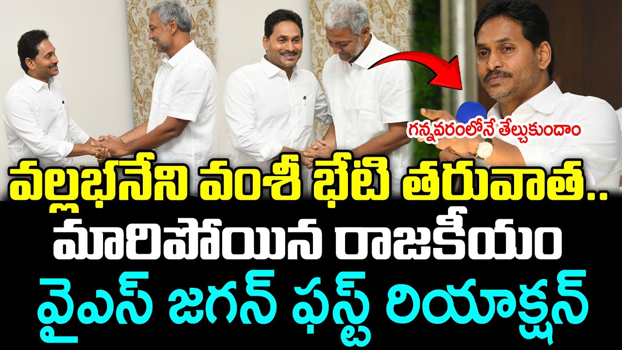 YS Jagan First Reaction After Vallabhaneni Vamsi Meet : PDTV News - YouTube