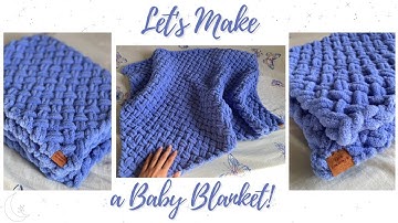 How to Make a Baby Blanket (Hand Crochet) - Baby Shower Gift Idea!