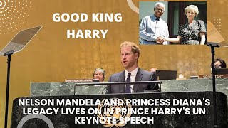 Prince Harry honors Nelson Mandela and Princess Diana in UN keynote Speech