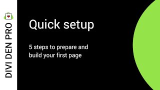 Quick setup: 5 steps to prepare and build your first page with Divi Den Pro screenshot 5