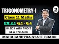 Trigonometry-I Ex.2.1 Part 2 Q.1-Q.4 | Class 11 Maths | Maharashtra Board | Dinesh Sir