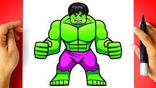 Como DESENHAR o LEGO HULK - Como DIBUJAR a HULK LEGO - Lego Drawing