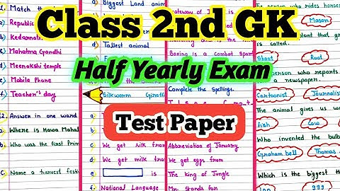 Class 2 Gk | Class 2 Gk Question Answer | Class 2 Gk Worksheet | General Knowledge Questions Class 2