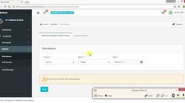 Students Digital Attendance using sKool ERP Software (www.skoolerp.in)