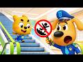あぶない！エスカレーターで遊ばないで！ | ラブール警部人気動画まとめ | アニメ | 動画 | Sheriff Labrador | ラブール警部