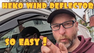 HEKO WIND DEFLECTORS onto a transporter van