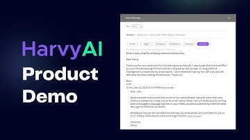 HarvyAI Product Demo Video | ChatGPT Powered Email Assistant for Professionals