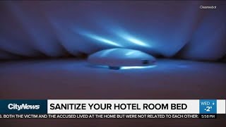 Richard southern and cynthia mulligan check out a new gadget designed
to sanitize hotel room beds, more, in today's roundup of interesting
headlines.