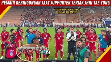 REAKSI PEMAIN TIMNAS SAAT SUPPORTER TERIAK “SHIN TAE YONG” , PEMAIN SAMBIL MEMINTA MAAF