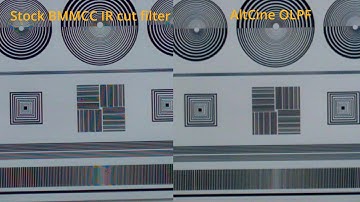 AltCine #BMMCC OLPF filter vs stock Blackmagic IR filter side-by-side comparison test