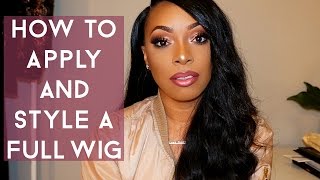 HOW TO APPLY  AND STYLE A FULL WIG FROM START TO FINISH | ft. Etoile Blue Hair