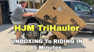 5 minute eBike UNBOXING - HJM TriHauler eTrike