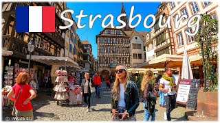🇫🇷 Strasbourg France Relaxing Impression  🏙 4K Walk ASMR☀️ 🇫🇷 (Sunny Day)
