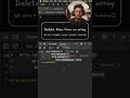How to delete an Item from an array | delete item from the array #coding #javascript #frontend