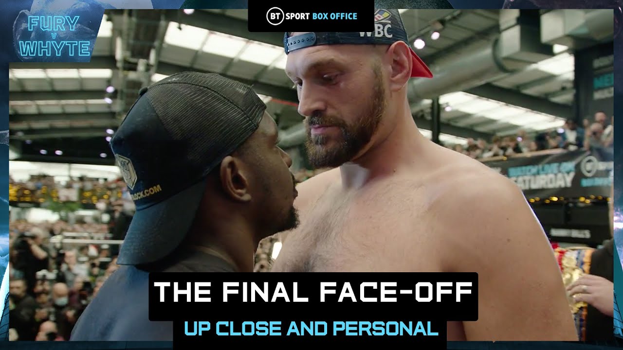 Behind the scenes Tyson Fury and Dillian Whyte final face-off, up close and personal Fury v Whyte