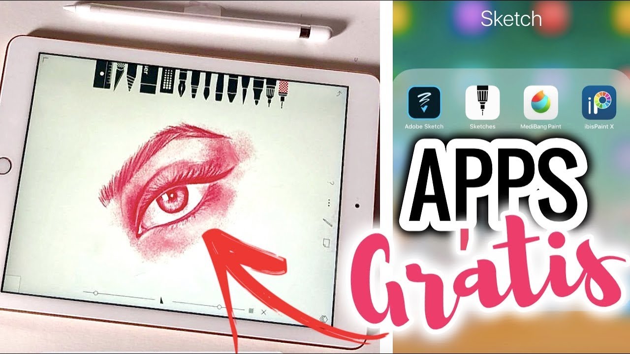 APLICATIVOS GRATUITOS QUE EU USO PARA DESENHAR NO IPAD! 