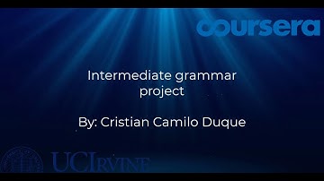Intermediate grammar project / Coursera.