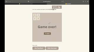 Trying to get the highest possible score in 2048 2x2 screenshot 5