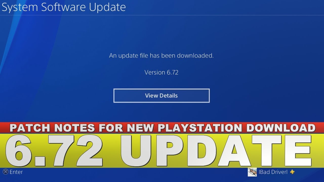 PS4 Firmware Update 6.72 Is Available to Download Now | PS4 Update 6.72  Patch Notes Detailed - YouTube