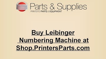 Numbering Machine Leibinger at-Shop.PrintersParts.com