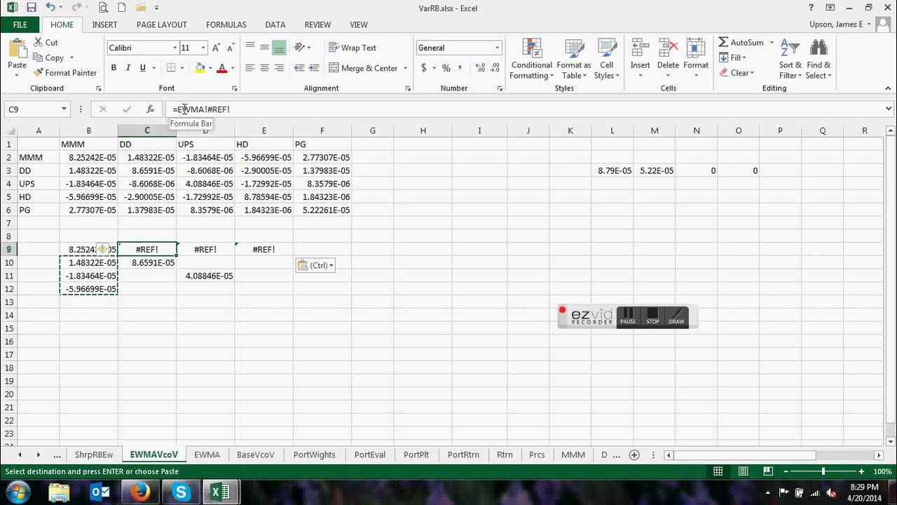 Ewma Chart Minitab