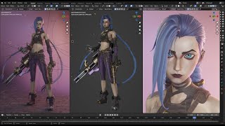 Blender 3.0  Jinx modeling  Arcane