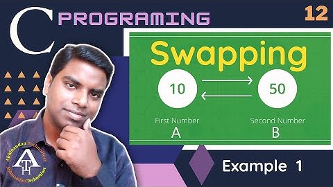 C Programming Tutorial # 12 (Hindi) swapping numbers, how to swap values of two numbers ?
