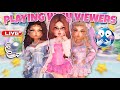 PLAYING DRESS TO IMPRESS AND DOING CHALLENGES WITH VIEWERS!!! (ROBLOX)