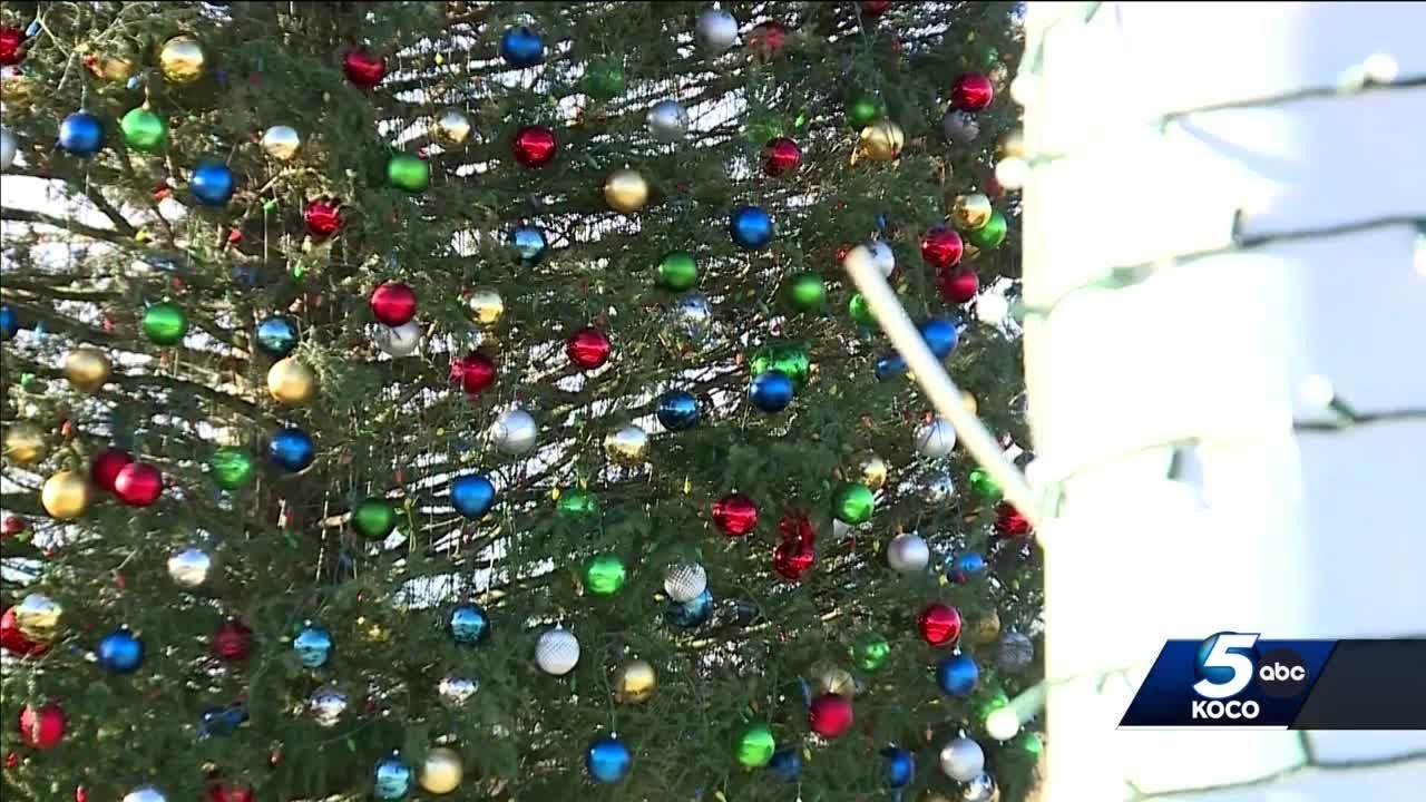 One of the world's tallest Christmas trees back in Enid