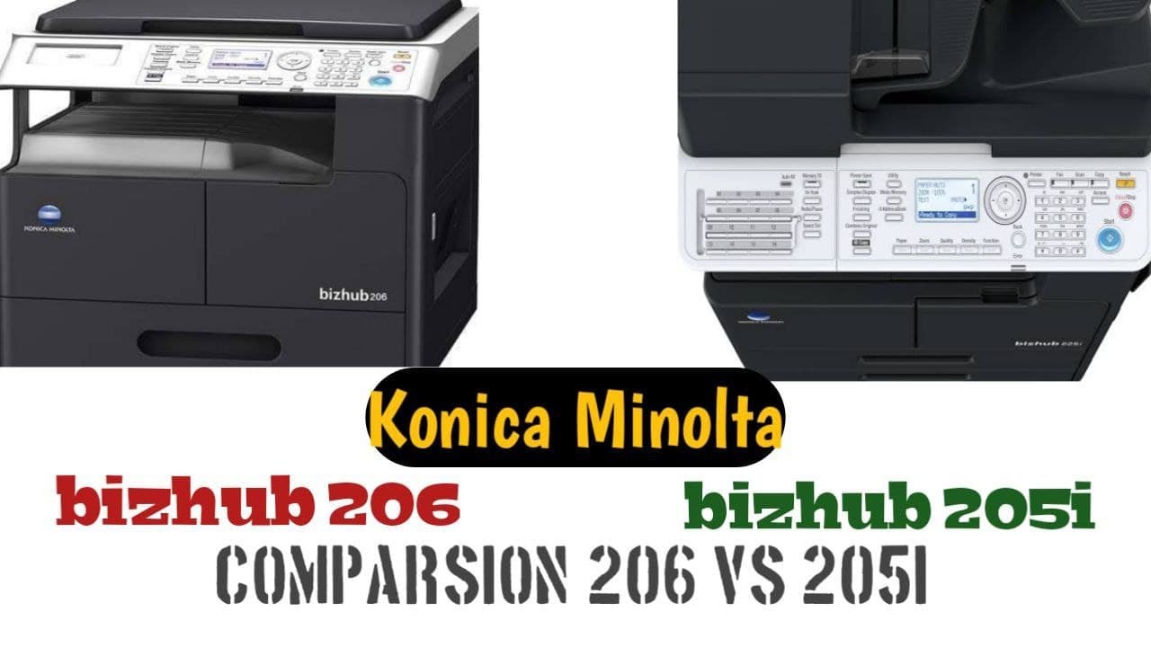 Konica Minolta Bizhub 206 vs 205i YouTube