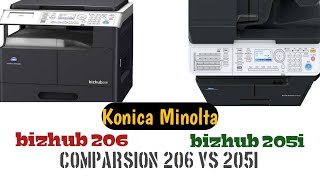 Konica Minolta Bizhub 206 vs 205i