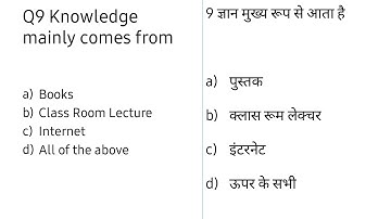 CRSU Knowledge  and  Curriculum MCQs B.Ed 2nd YEAR paper-1
