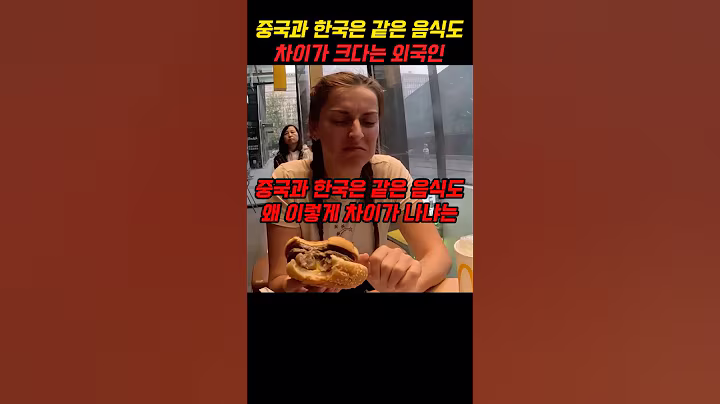중국과 한국은 같은 음식도 왜 이렇게 차이가 나냐는 외국인
