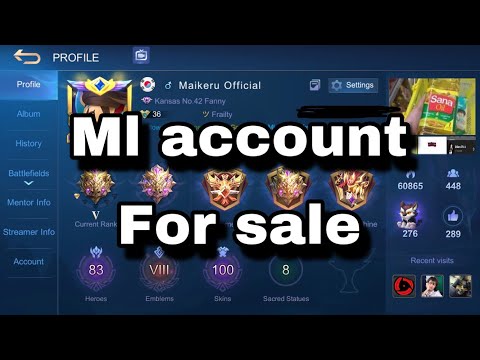 I sell Mobile Legends account high elo