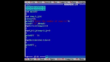 Draw Pyramid Pattern in Turbo C | #shorts #coding #clanguage