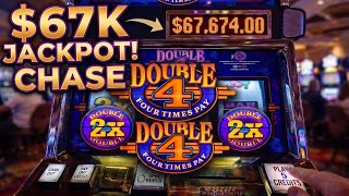 HUGE PROGRESSIVE JACKPOT CHASE! Old School Double 4 Times Pay