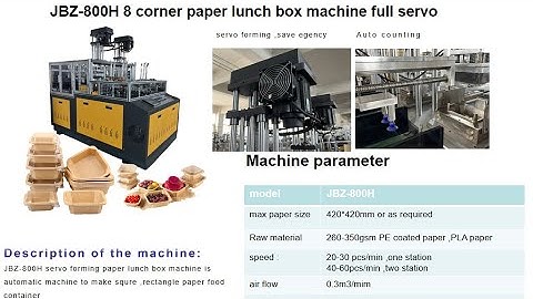 Double station paper lunch box making machines with full servo drive system call on 8615356253036