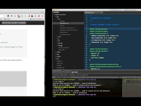 Guía para realizar el tutorial oficial de AngularJS - 12 - Applying Animations