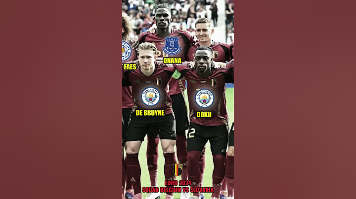 Squad Belgium vs Slovakia Euro 2024 (Players Club)